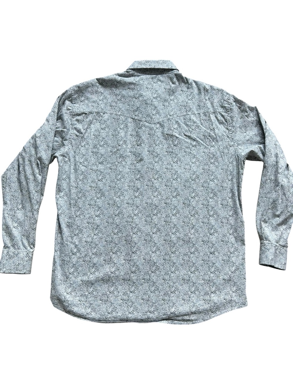 Rafter C Men’s Western Pearl Snap Button-Down Paisley Grey Shirt Size XL - Picture 5 of 12